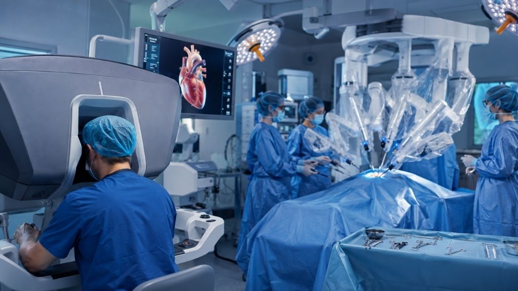 Robotic and minimally invasive heart surgery performed by a specialised cardiac team